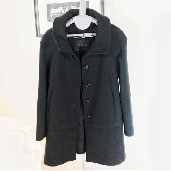 Zara Jackets & Blazers - Zara Funnel Collar Wool blend coat small